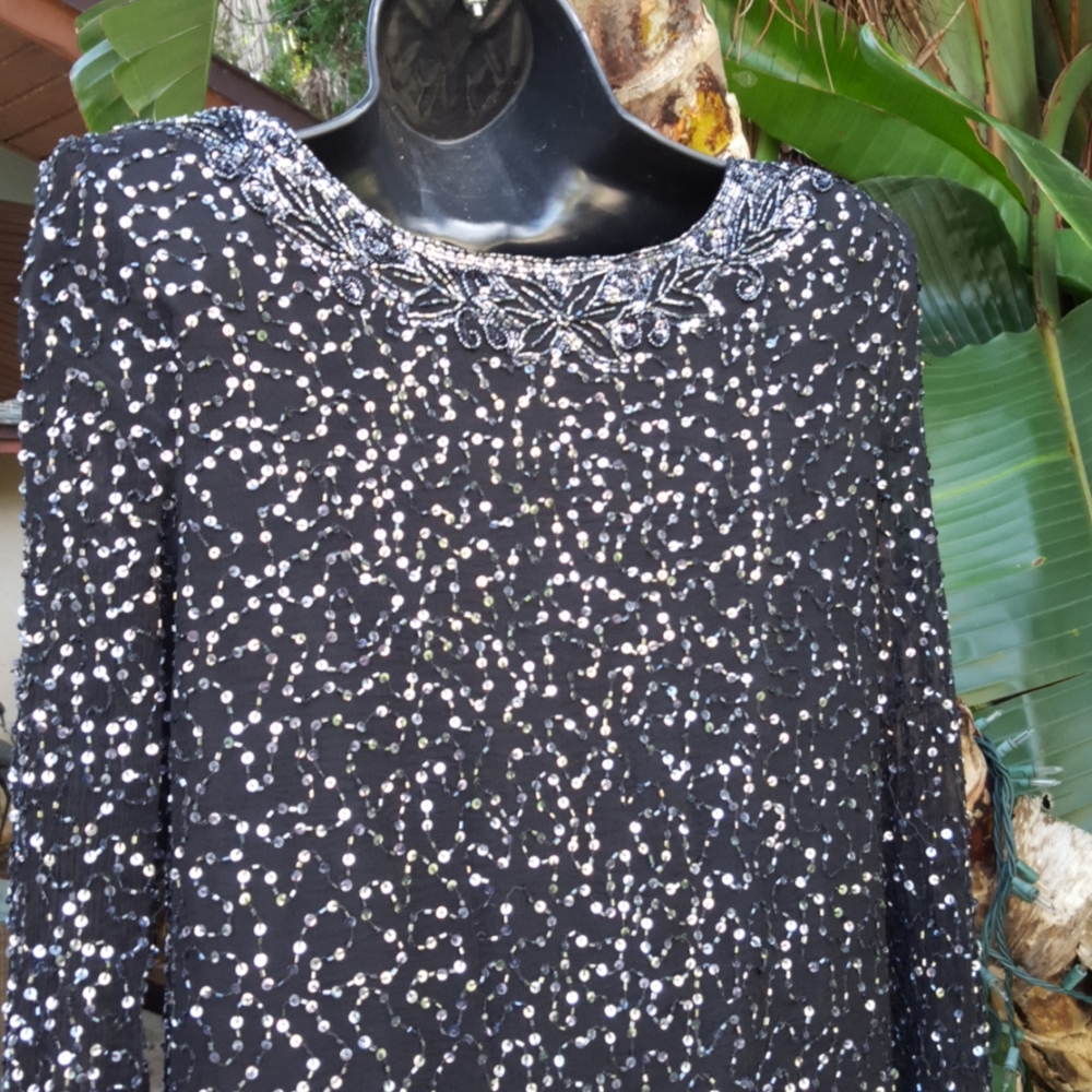 Vintage beaded and sequin tunic - Picture 7 of 11